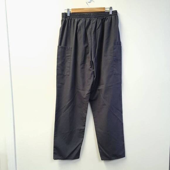Cherokee Women's Scrub Pants Size M Gray Charcoal Basic Pockets Strait Leg Nurse - Picture 3 of 8
